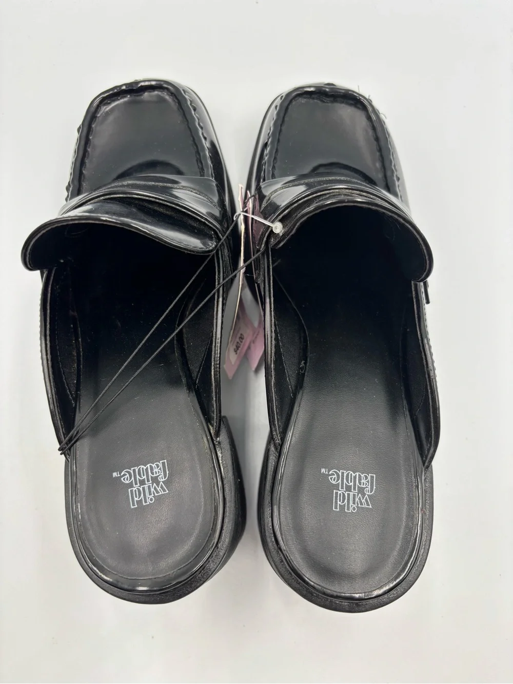 Women's Wild Fable Black Penny Loafer Mules Clog Shoes Eileen Size 7.5 Y2K 90s